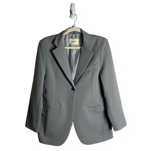 Loing Women's Light Blue Notch Lapel Formal Blazer